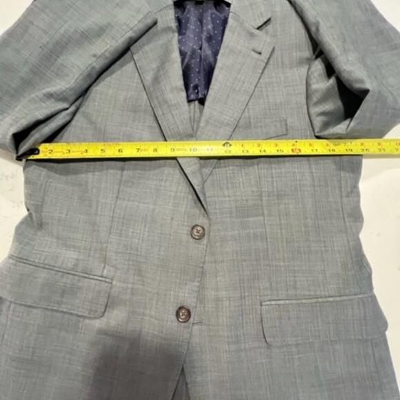 Alton Lane Single Breast Size 40S Wool Notch Lapel Blazer Gray - Picture 13 of 16